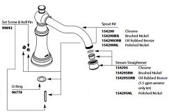 MOEN 154290 Weymouth Roman Tub Spout Kit - Chrome