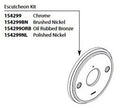 MOEN 154299BN Weymouth Chrome Wall Escutcheon and Gasket - Brushed Nickel