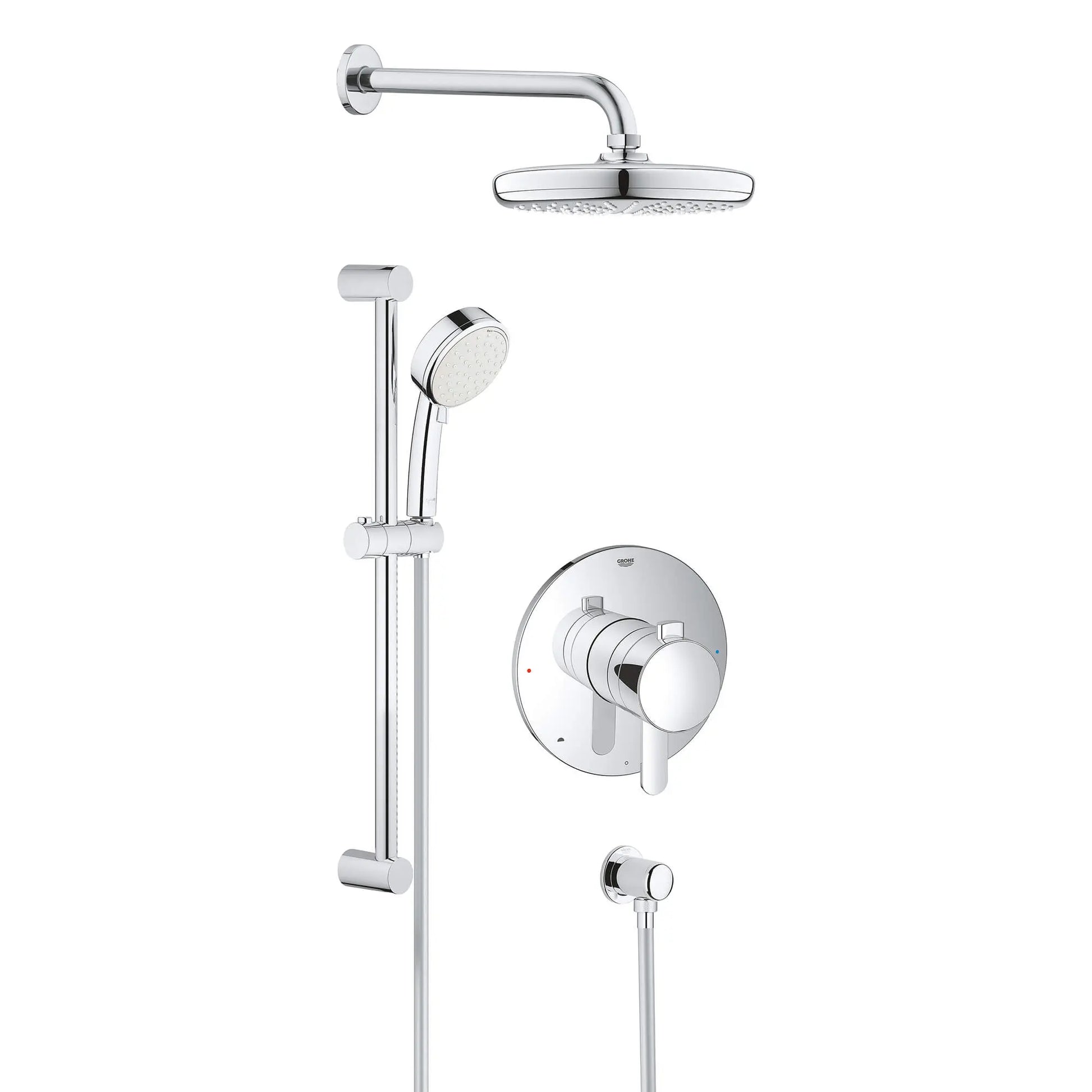 GROHE 35051001 Europlus Pressure Balance Valve Shower Set - Chrome
