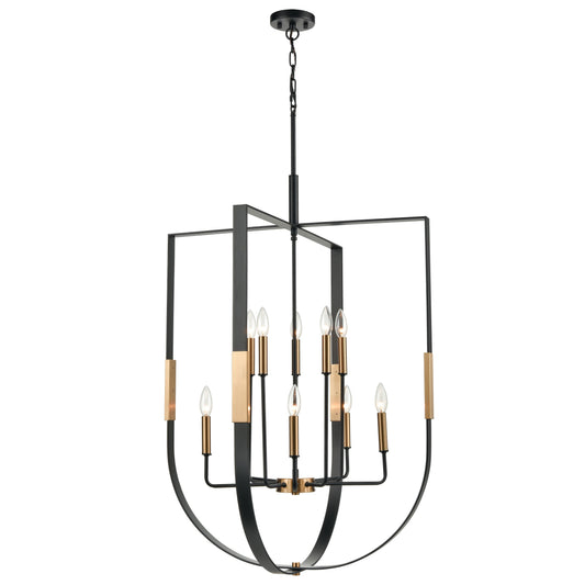 ELK SHOWROOM 15459/10 Heathrow 28'' Wide 10-Light Chandelier - Matte Black