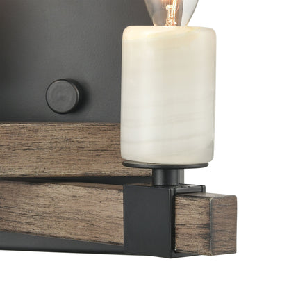 ELK SHOWROOM 15461/2 Stone Manor 7'' High 2-Light Sconce - Matte Black