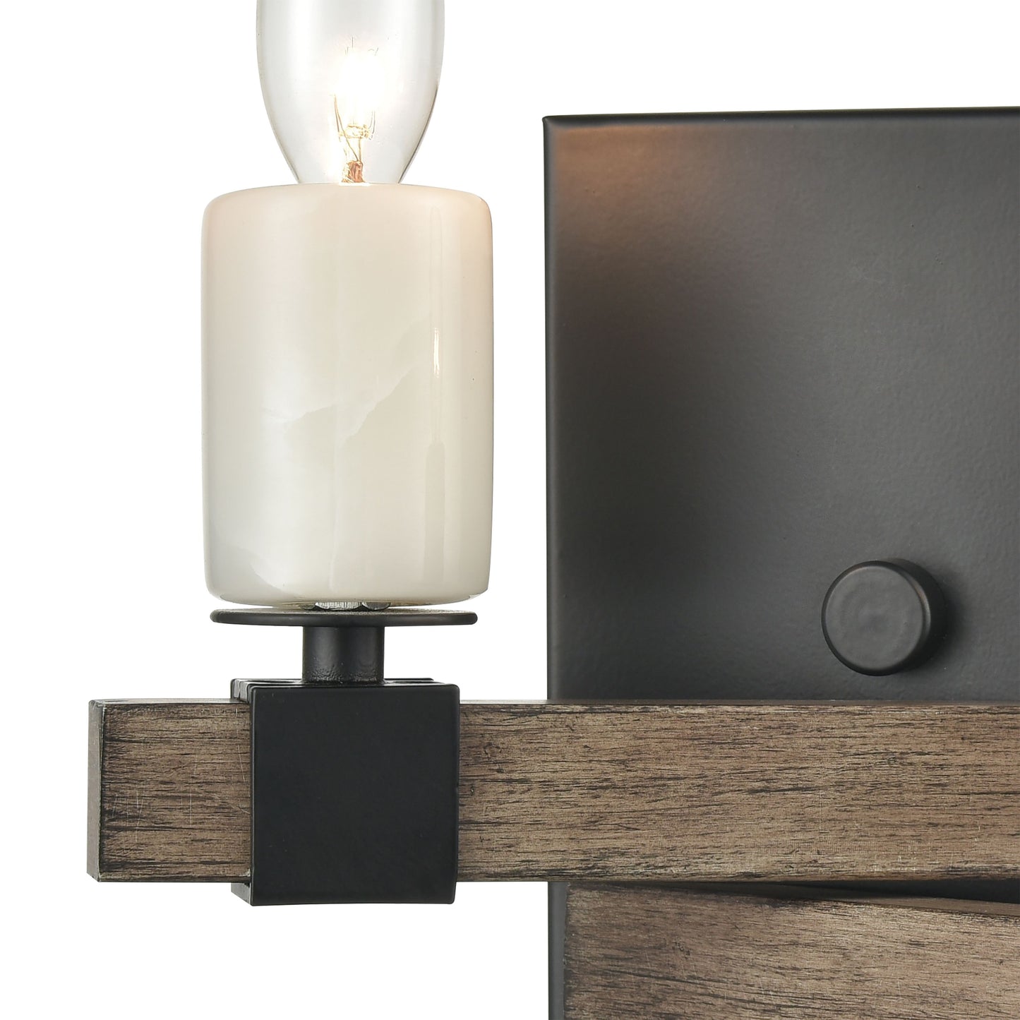 ELK SHOWROOM 15461/2 Stone Manor 7'' High 2-Light Sconce - Matte Black