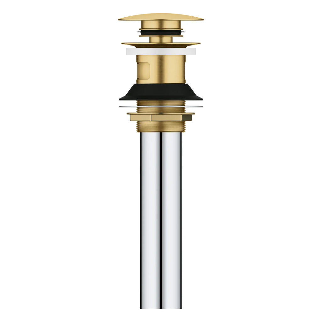 GROHE 48656GN0 Bathroom Sink Push Drain with Overflow - Brushed Cool Sunrise