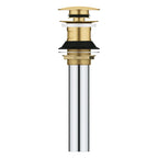 GROHE 48656GN0 Bathroom Sink Push Drain with Overflow - Brushed Cool Sunrise
