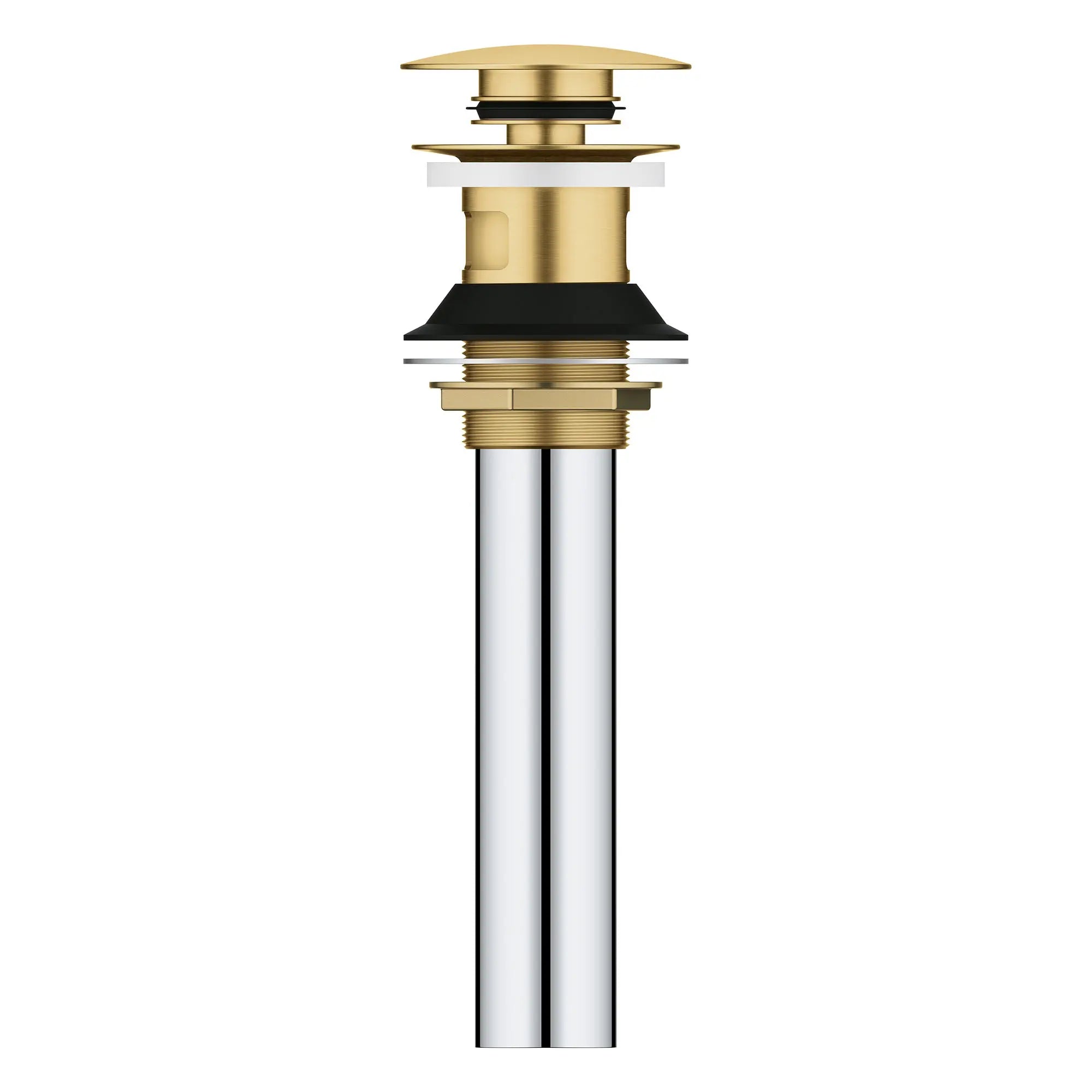 GROHE 48656GN0 Bathroom Sink Push Drain with Overflow - Brushed Cool Sunrise