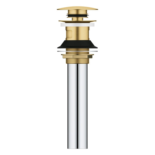 GROHE 48656GN0 Bathroom Sink Push Drain with Overflow - Brushed Cool Sunrise