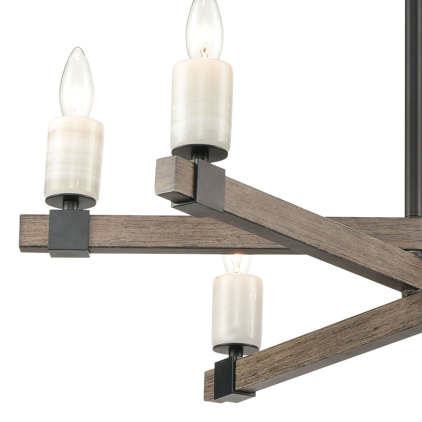 ELK SHOWROOM 15464/6 Stone Manor 27'' Wide 6-Light Chandelier - Matte Black