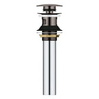 GROHE 48656A00 Bathroom Sink Push Drain with Overflow - Hard Graphite