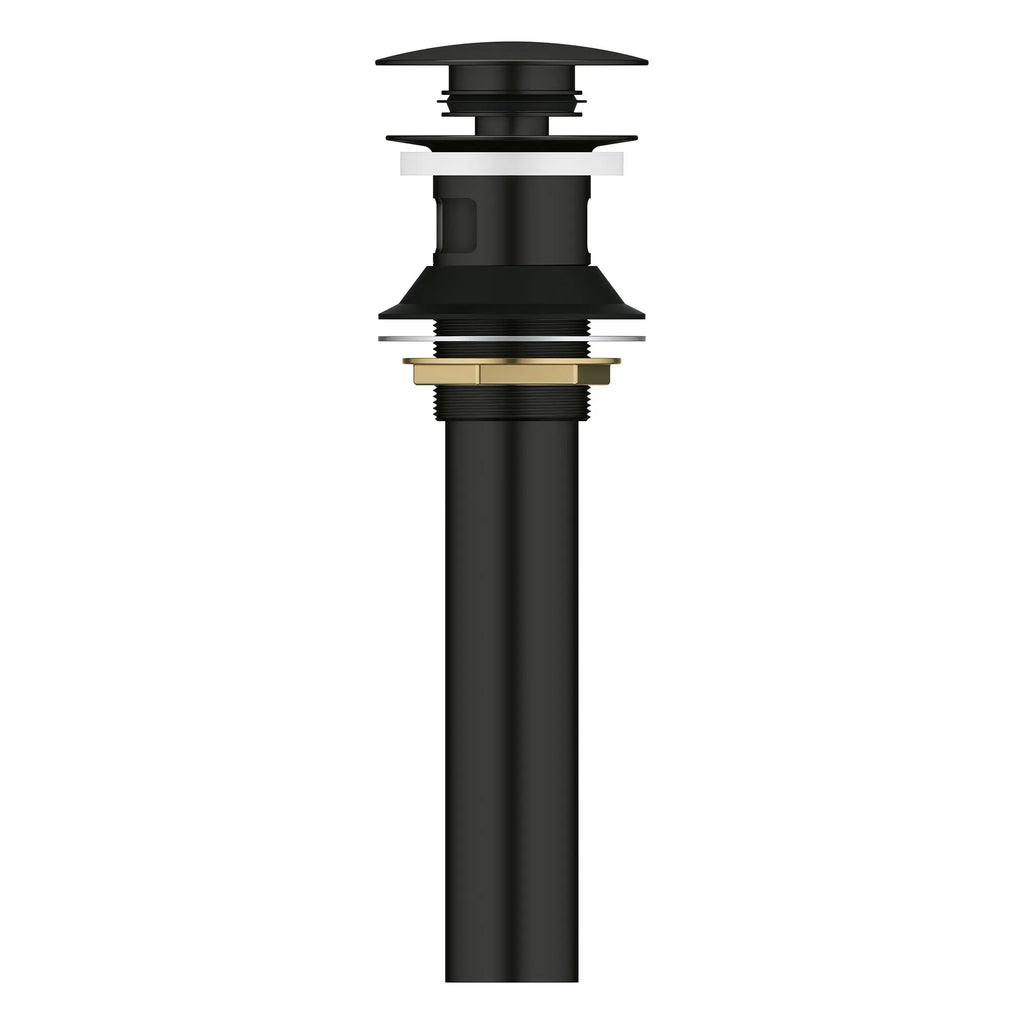 GROHE 486562430 Bathroom Sink Push Drain with Overflow - Matte Black