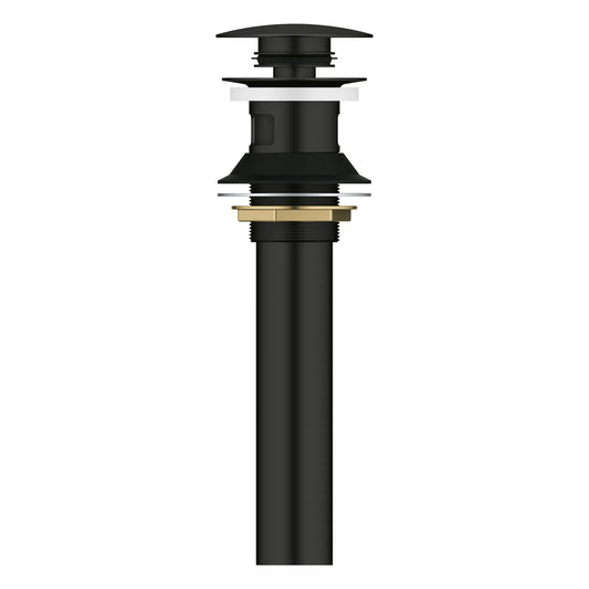 GROHE 486562430 Bathroom Sink Push Drain with Overflow - Matte Black