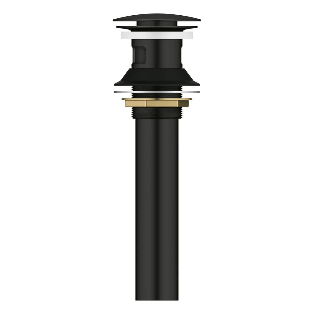 GROHE 486562430 Bathroom Sink Push Drain with Overflow - Matte Black