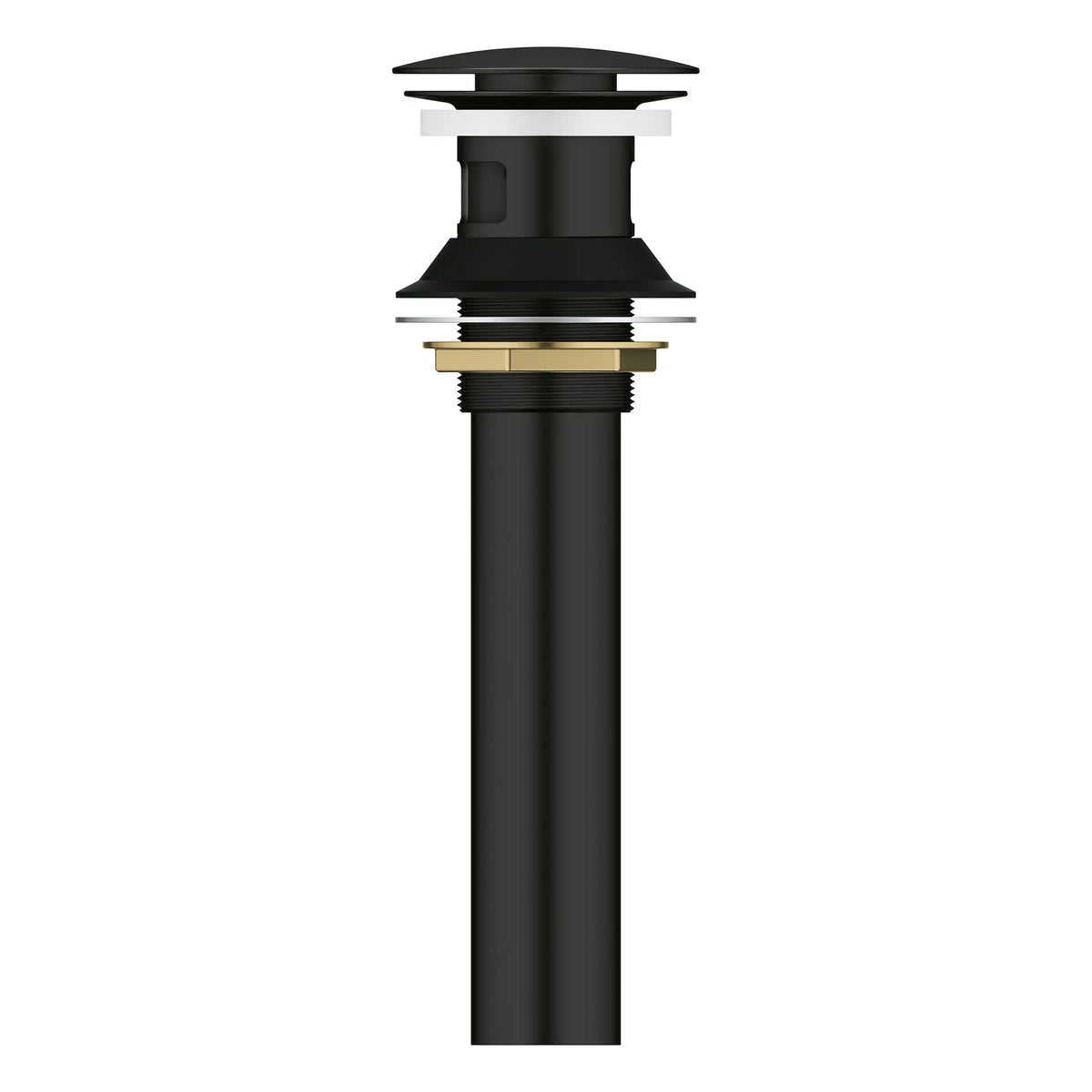 GROHE 486562430 Bathroom Sink Push Drain with Overflow - Matte Black