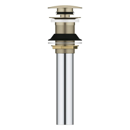 GROHE 48657EN0 Universal Bathroom Sink Push Drain without Overflow - Brushed Nickel