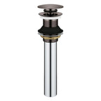 GROHE 48657A00 Universal Bathroom Sink Push Drain without Overflow - Hard Graphite