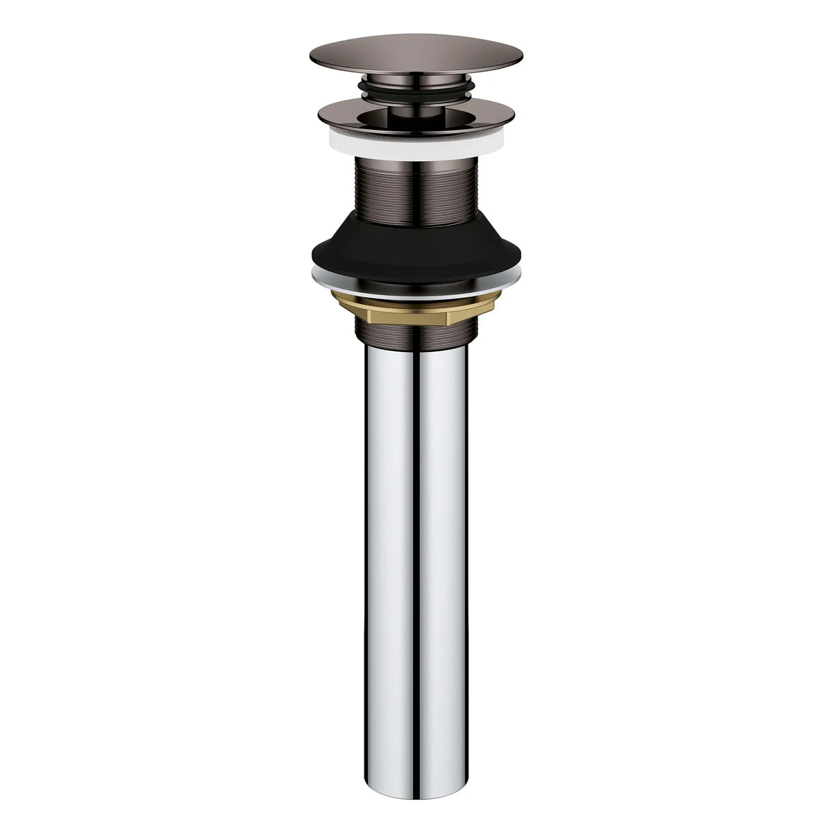 GROHE 48657A00 Universal Bathroom Sink Push Drain without Overflow - Hard Graphite