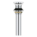 GROHE 48657000 Universal Bathroom Sink Push Drain without Overflow - Chrome
