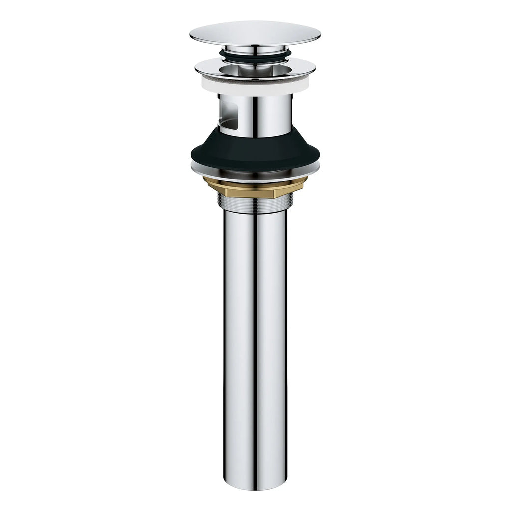 GROHE 48656000 Bathroom Sink Push Drain with Overflow - Chrome