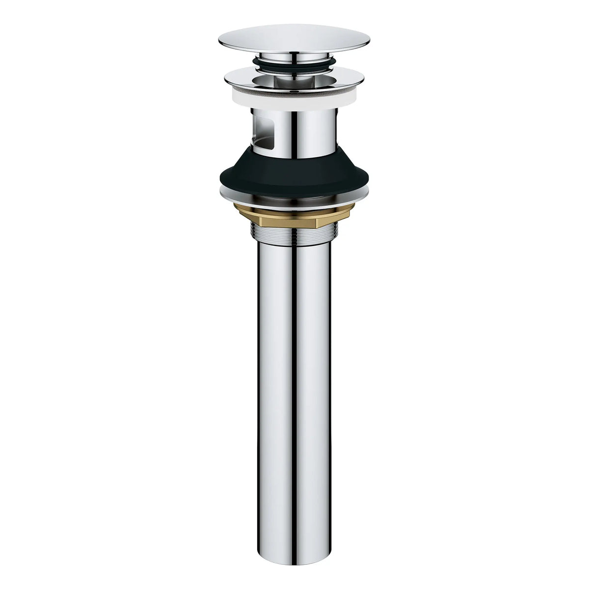 GROHE 48656000 Bathroom Sink Push Drain with Overflow - Chrome