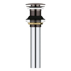 GROHE 48657A00 Universal Bathroom Sink Push Drain without Overflow - Hard Graphite