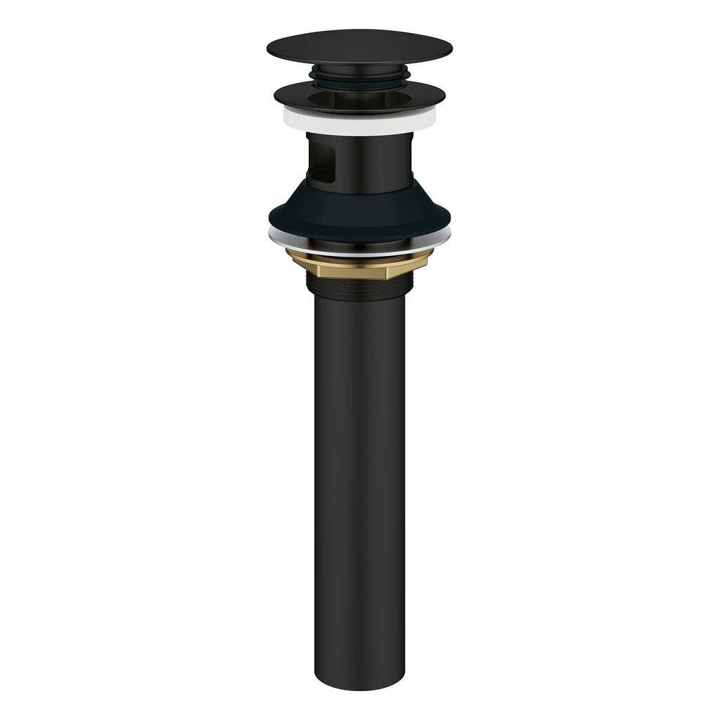 GROHE 486562430 Bathroom Sink Push Drain with Overflow - Matte Black