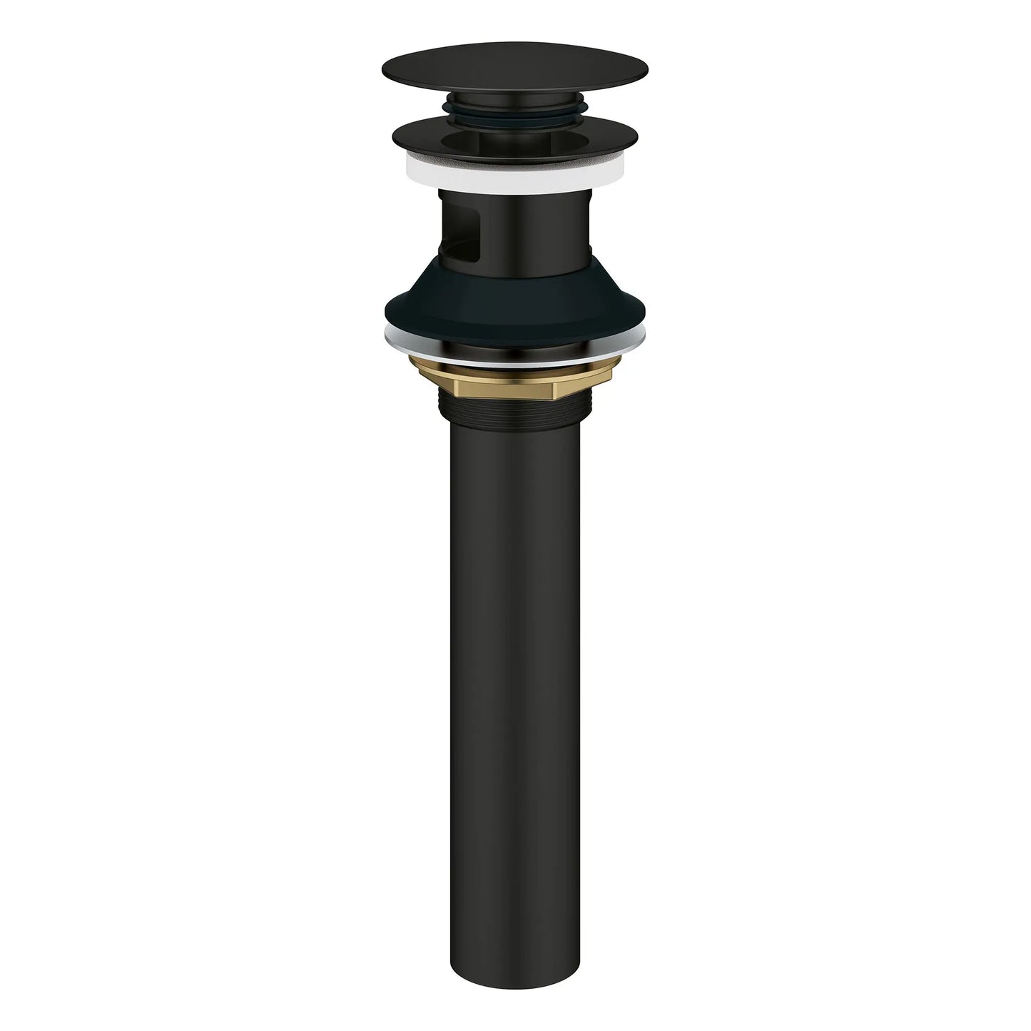 GROHE 486562430 Bathroom Sink Push Drain with Overflow - Matte Black