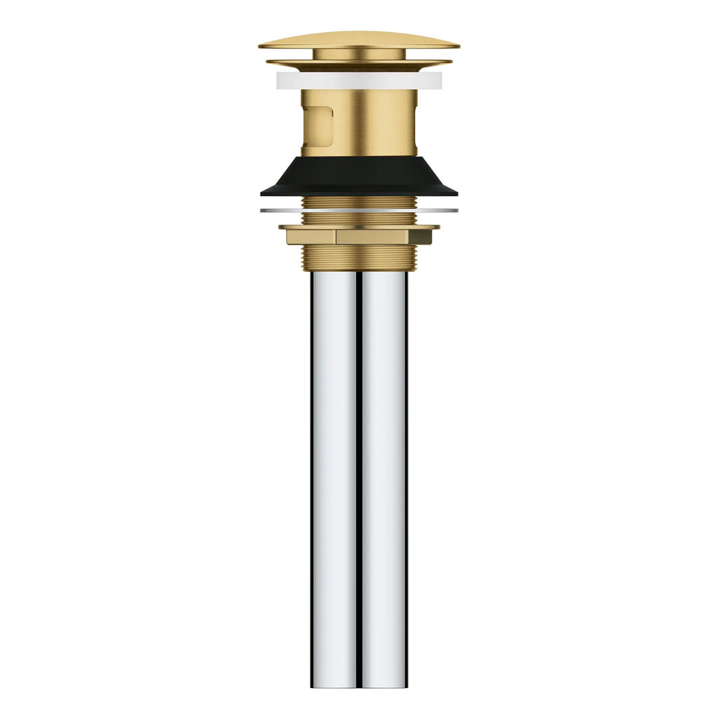 GROHE 48656GN0 Bathroom Sink Push Drain with Overflow - Brushed Cool Sunrise