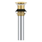 GROHE 48656GN0 Bathroom Sink Push Drain with Overflow - Brushed Cool Sunrise
