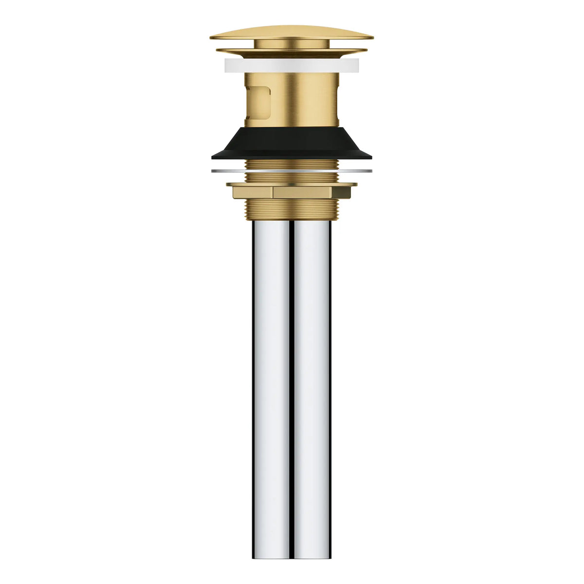 GROHE 48656GN0 Bathroom Sink Push Drain with Overflow - Brushed Cool Sunrise