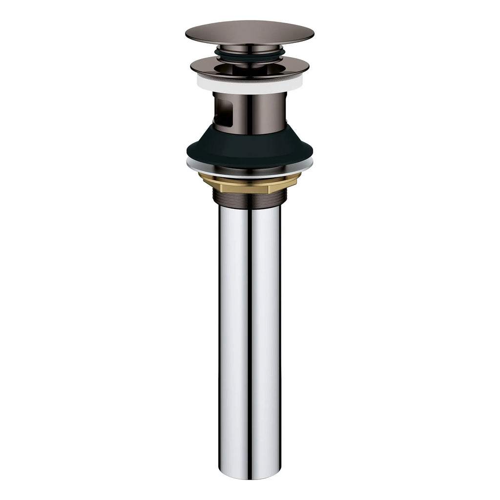 GROHE 48656A00 Bathroom Sink Push Drain with Overflow - Hard Graphite