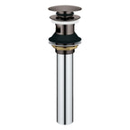 GROHE 48656A00 Bathroom Sink Push Drain with Overflow - Hard Graphite