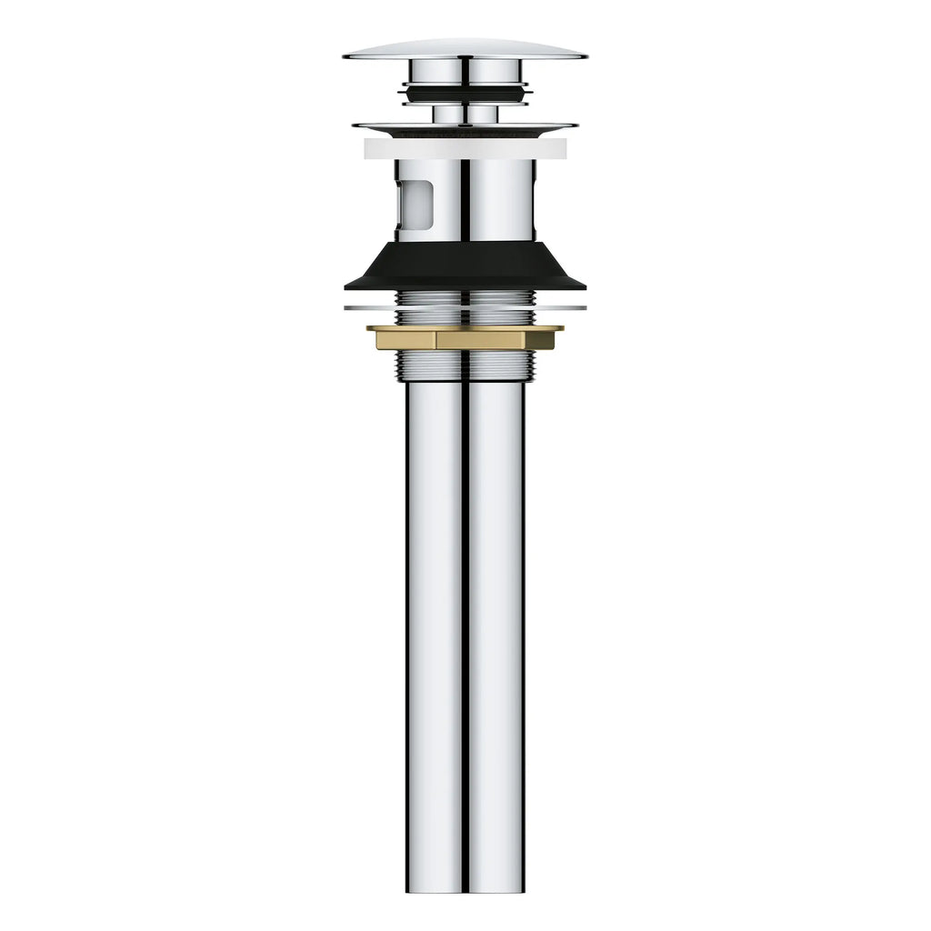 GROHE 48656000 Bathroom Sink Push Drain with Overflow - Chrome
