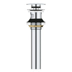 GROHE 48656000 Bathroom Sink Push Drain with Overflow - Chrome