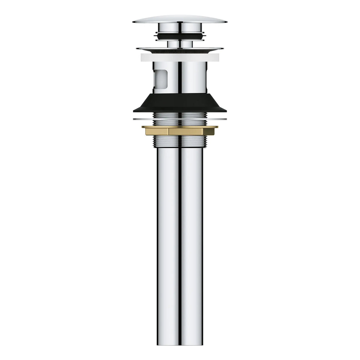 GROHE 48656000 Bathroom Sink Push Drain with Overflow - Chrome