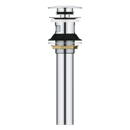 GROHE 48656000 Bathroom Sink Push Drain with Overflow - Chrome