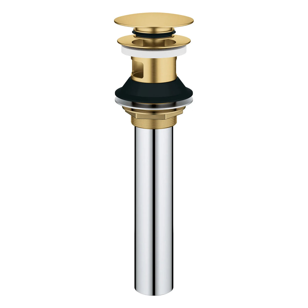GROHE 48656GN0 Bathroom Sink Push Drain with Overflow - Brushed Cool Sunrise