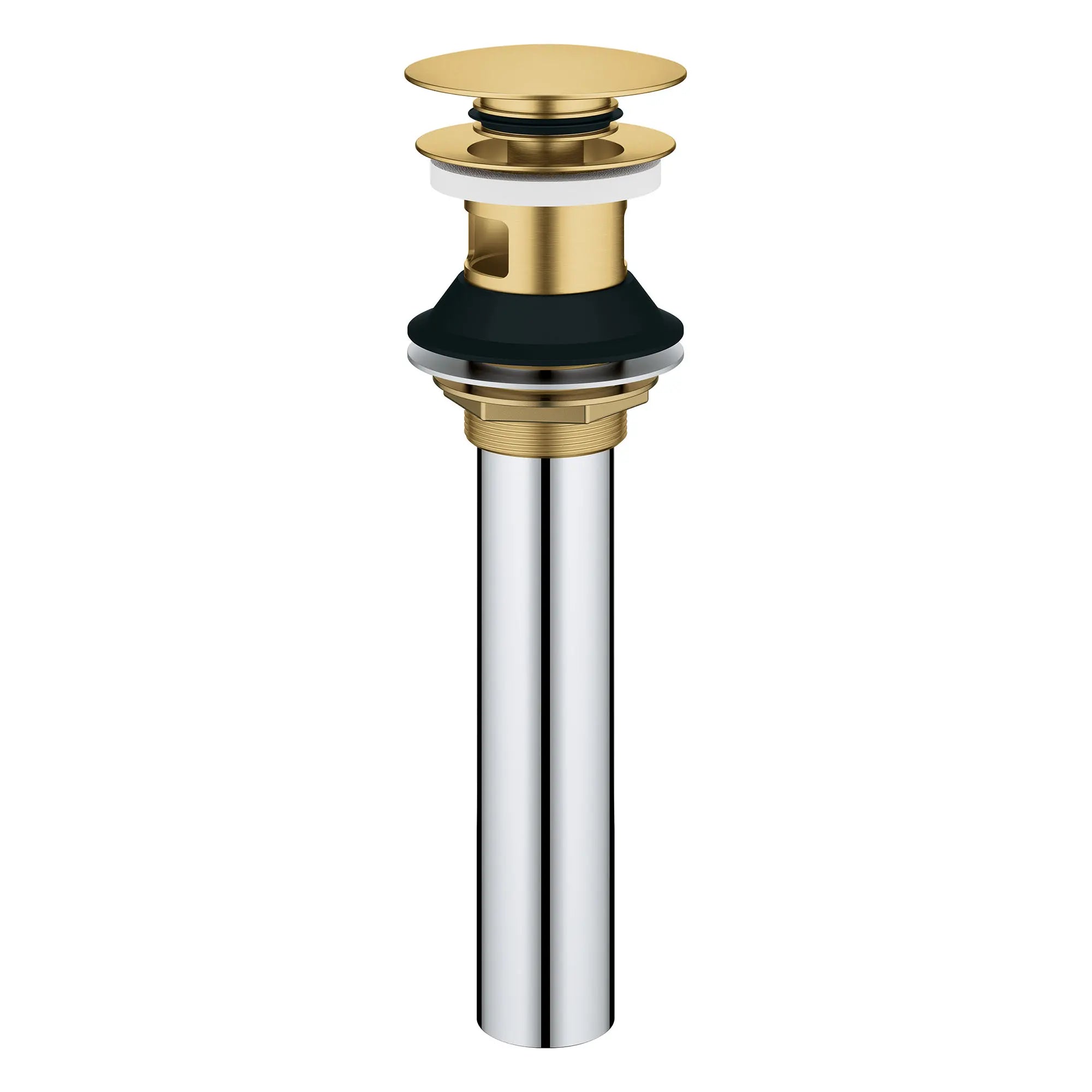 GROHE 48656GN0 Bathroom Sink Push Drain with Overflow - Brushed Cool Sunrise