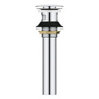 GROHE 48656000 Bathroom Sink Push Drain with Overflow - Chrome