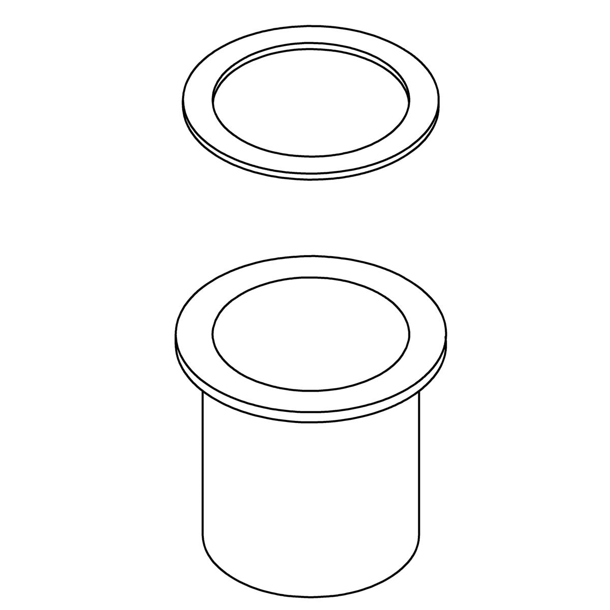 KOHLER Kit, Socket Ring & Washer, E26, Deco - Brushed Moderne Brass, K-1549030-2GL
