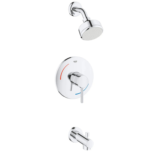 GROHE 3507310A Concetto Pressure Balance Valve Tub/Shower Combo - Chrome