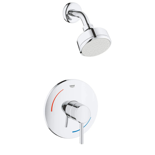 GROHE 3507510A Concetto Pressure Balance Valve Shower Combo - Chrome