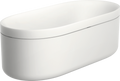 AXOR 42005140 Suite Tubs 75" Free Standing Solid Surface Soaking Tub with Center Drain and Drain Assembly - Less Shelf, Brushed Bronze