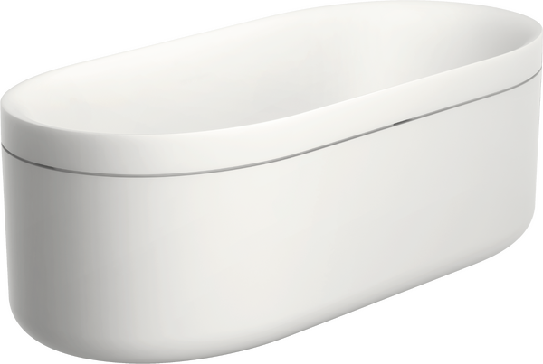 AXOR 42005140 Suite Tubs 75" Free Standing Solid Surface Soaking Tub with Center Drain and Drain Assembly - Less Shelf, Brushed Bronze