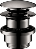 HANSGROHE 50100331  Push-Open Sink Drain - Polished Black Chrome