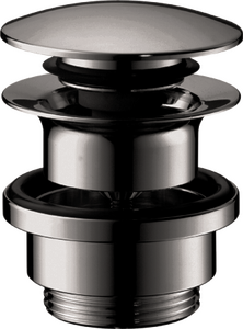 HANSGROHE 50100331  Push-Open Sink Drain - Polished Black Chrome