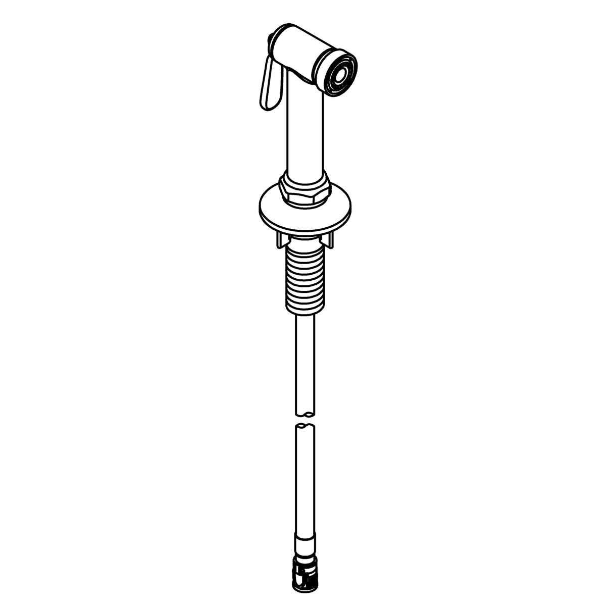 KOHLER Side Spray Assy - Vibrant Brushed Moderne Brass, K-1551918-2MB