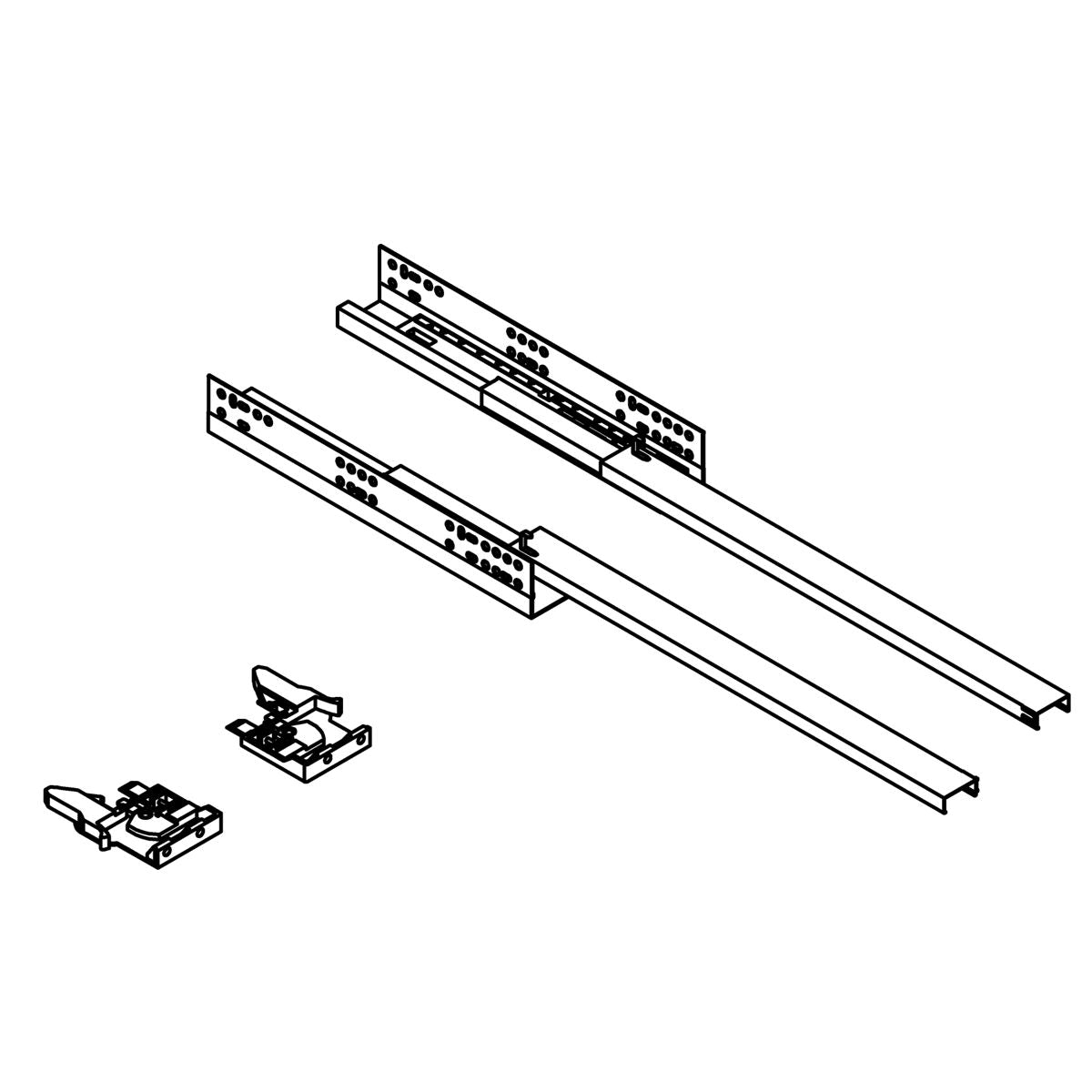 KOHLER Drawer Slides With Clips, Pair, K-1554712