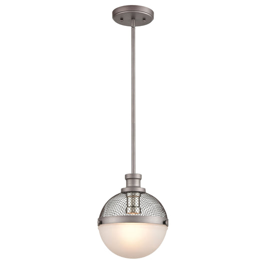 ELK SHOWROOM 15555/1 Calabria 9'' Wide 1-Light Mini Pendant - Weathered Zinc