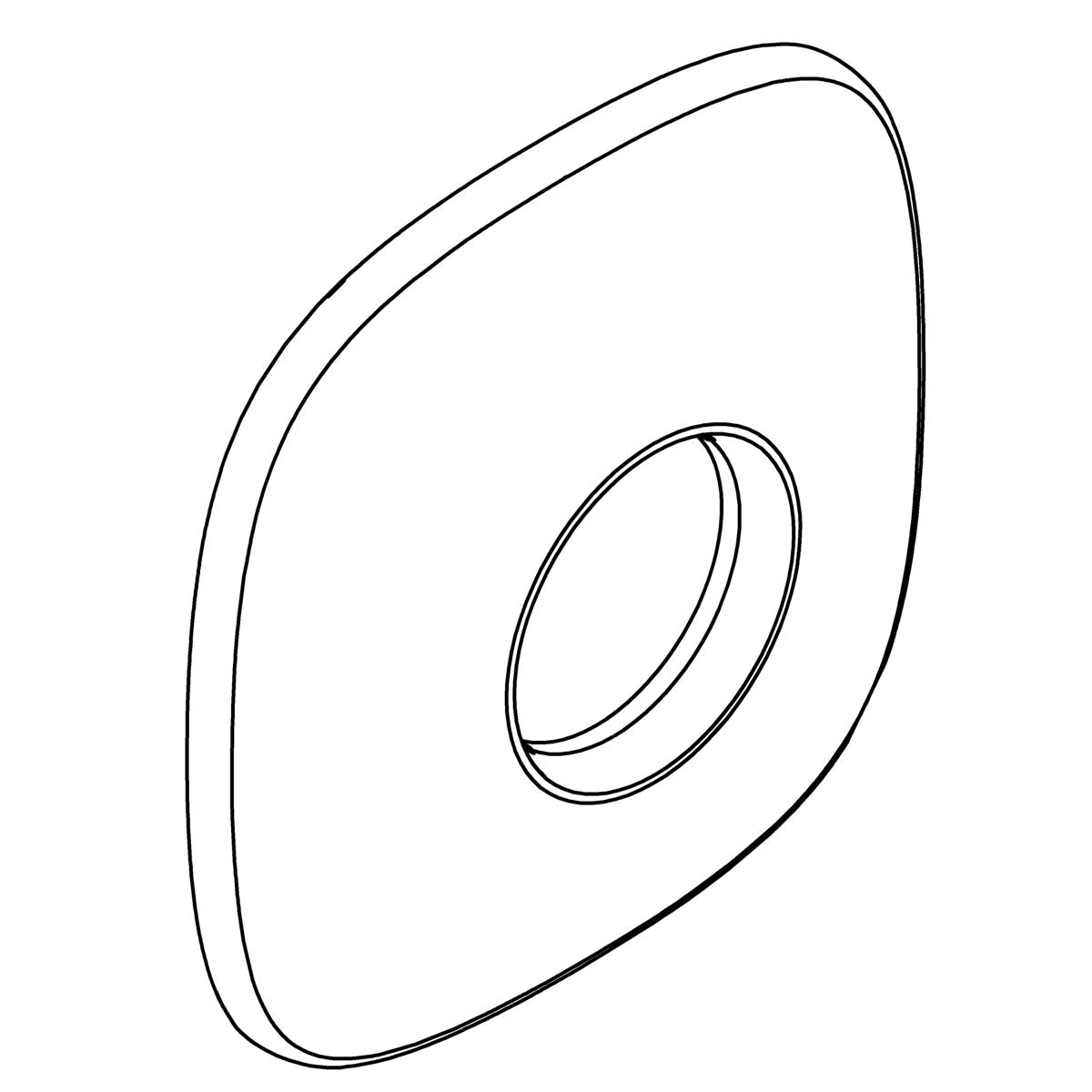 KOHLER Escutcheon Assembly - Vibrant Brushed Moderne Brass, K-1557100-2MB