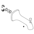 KOHLER Tub Spout Assembly - Vibrant Brushed Moderne Brass, K-1557102-2MB