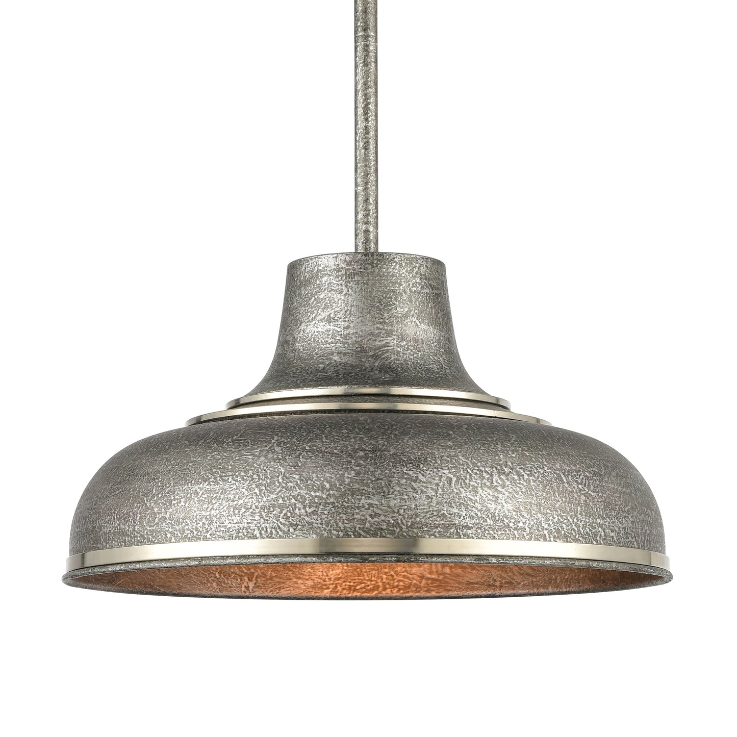 ELK SHOWROOM 15575/1 Kerin 16'' Wide 1-Light Pendant - Textured Silver Gray